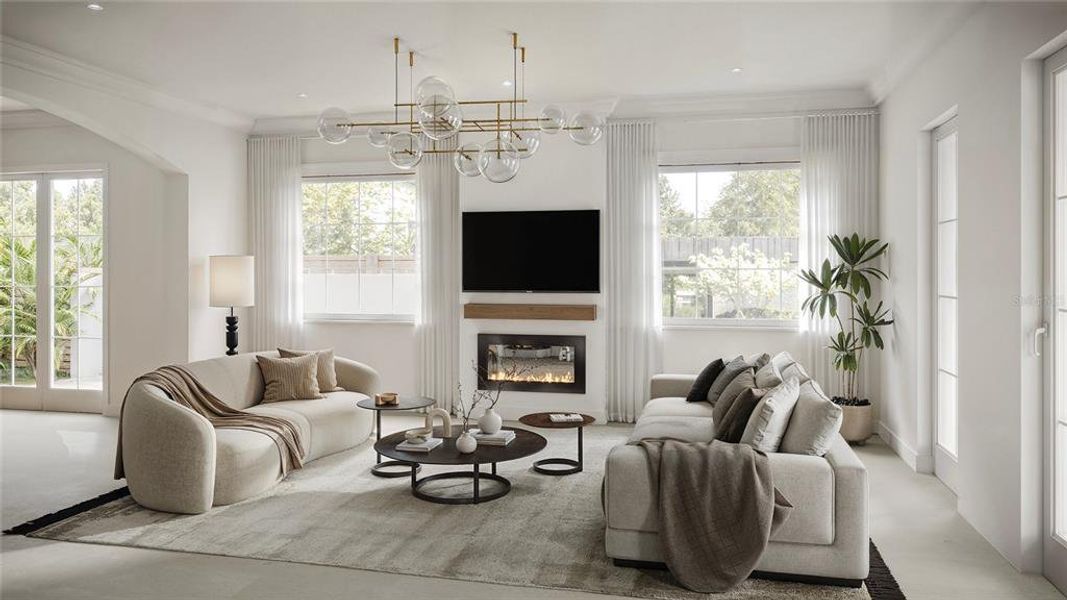 Furnished interior view inside a new home in , Winter Park (Image 3). Furnished interior view inside a new home in , Winter Park (Image 3).