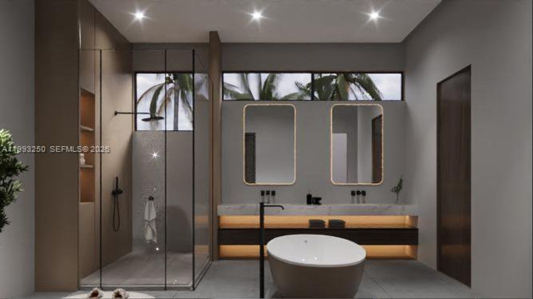 Furnished interior view inside a new home in , Fort Lauderdale (Image 15).