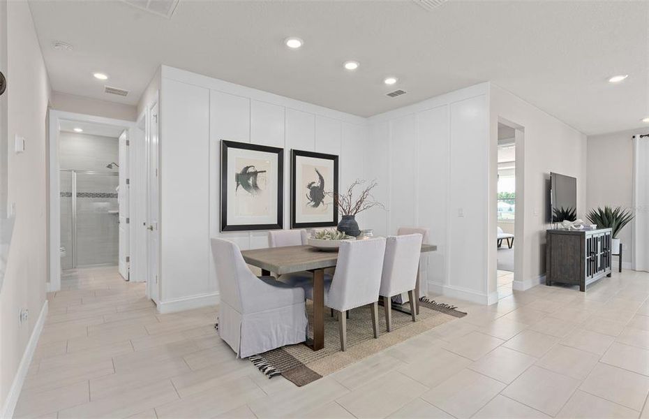 Furnished interior view inside a new home in Del Webb Sunbridge, St. Cloud (Image 11).