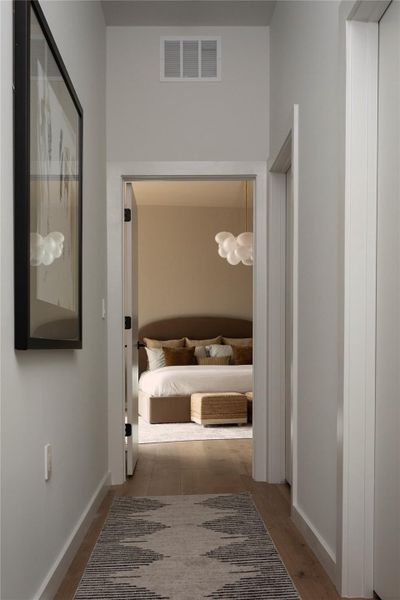 Furnished interior view inside a new home in One Oak, Austin (Image 10). Furnished interior view inside a new home in One Oak, Austin (Image 10).