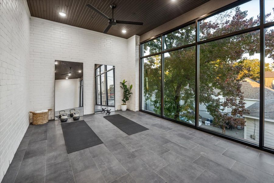 Exterior details and patio area of a home in , Houston (Image 3).