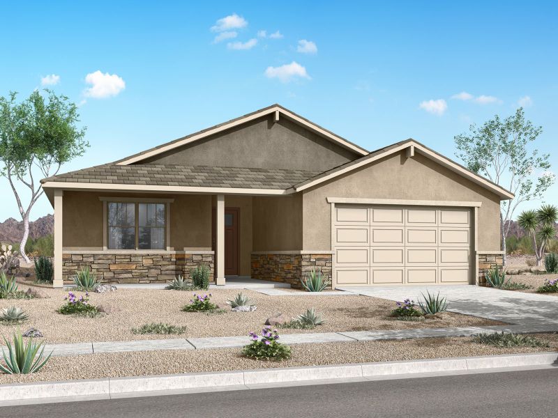 Representative exterior photo of a completed home built from the Onyx by Mattamy Homes in Las Ventanas, Goodyear, AZ (Image 3).