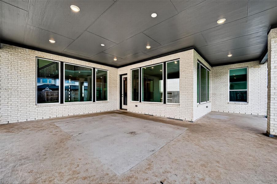 Wow!  Look at this covered patio.  It is also plumbed for gas if you would like to add an outdoor kitchen.