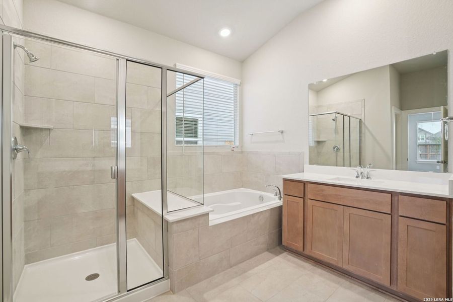 Furnished interior view inside a new home in Estancia Ranch - Classic Series, San Antonio (Image 9).