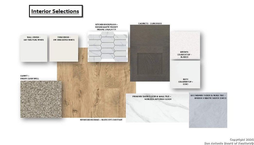 Sample of building materials used in homes in Homestead 75', Schertz (Image 37).