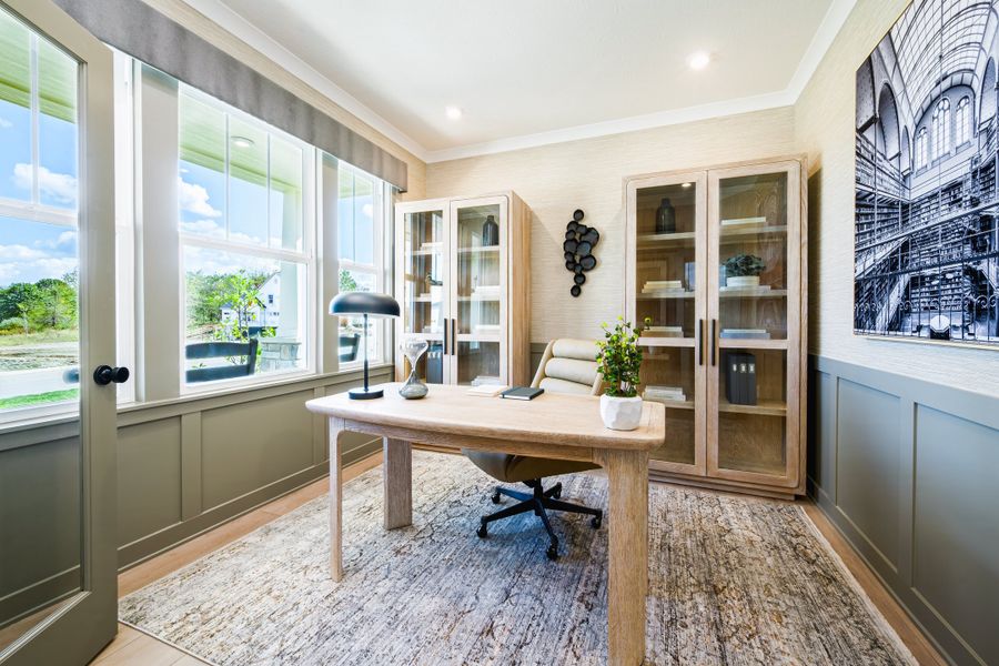 Representative furnished interior of a home built from the Grandin by Fischer Homes in The Dunes at Sandbar, Santa Rosa Beach (Image 6).