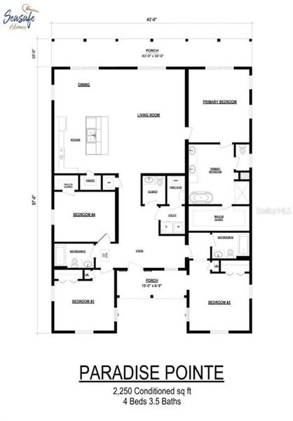 2D floor plan layout of this home in , St. Pete Beach, FL (Image 3).