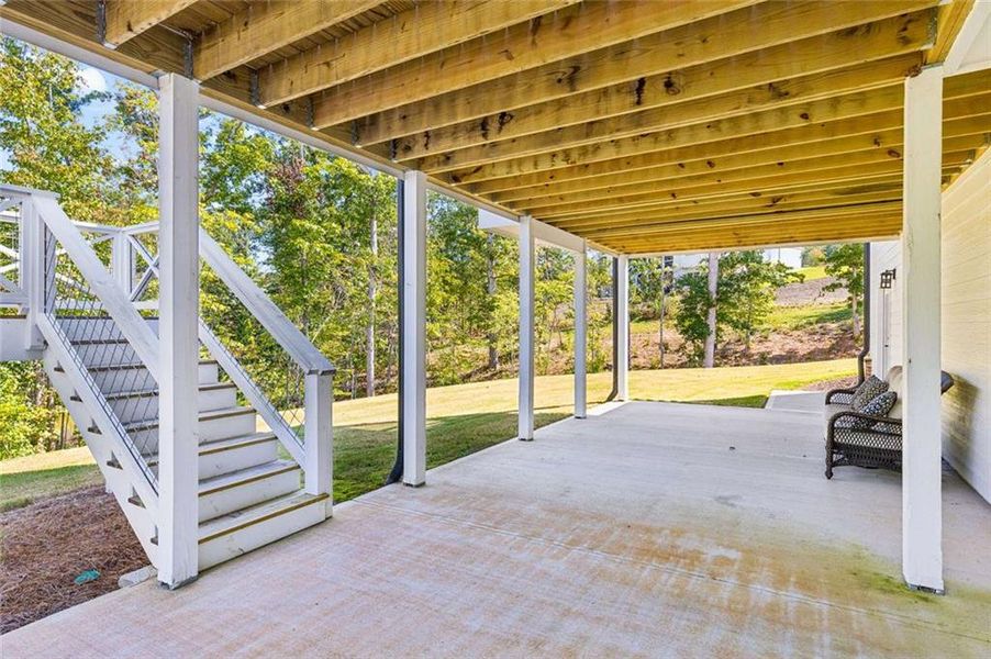 Exterior details and patio area of a home in , Waleska (Image 29).