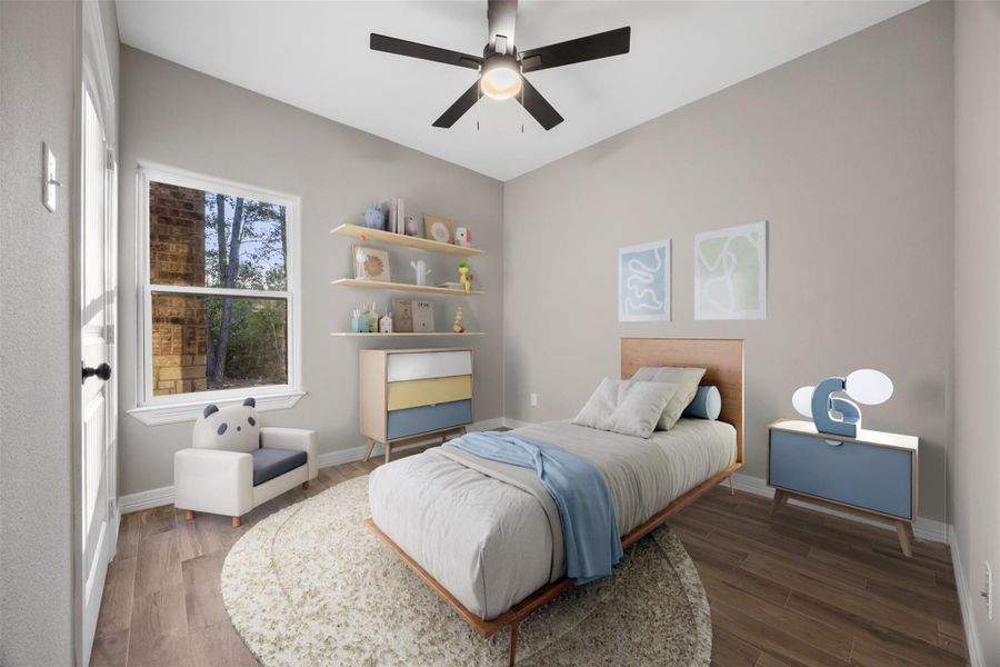 Sample of Home. Virtually staged 5th bedroom