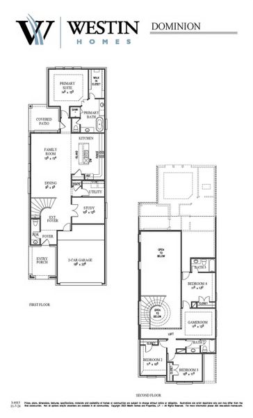2D floor plan layout of this home in Parmer Ranch - 40', Georgetown, TX (Image 3).