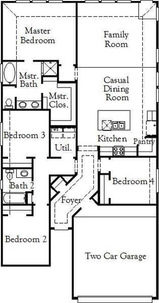 2D floor plan layout of this home in The Highlands, Porter, TX (Image 3). 2D floor plan layout of this home in The Highlands, Porter, TX (Image 3).