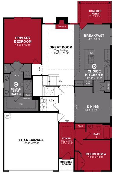 2D floor plan layout of this home in Enclave at Legacy Hills: Crossings 50', Celina, TX (Image 3). 2D floor plan layout of this home in Enclave at Legacy Hills: Crossings 50', Celina, TX (Image 3).