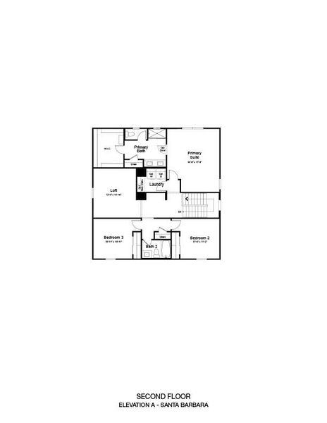 2D floor plan layout of this home in Artisan at Asante Vista Collection, Surprise, AZ (Image 3).