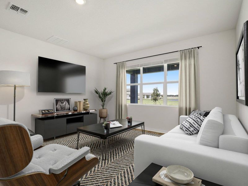 Furnished interior view inside a new home in Brystol at Wylder - Reserve Series, Port St. Lucie (Image 7).