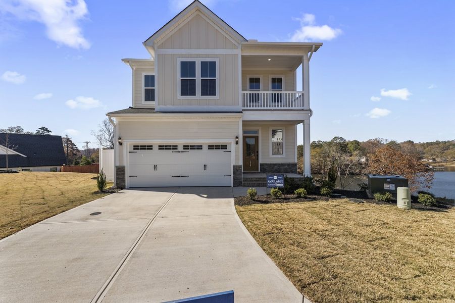 Front exterior of a new home in Lakeside Saluda, Greenville, SC, highlighting curb appeal (Image 1). Front exterior of a new home in Lakeside Saluda, Greenville, SC, highlighting curb appeal (Image 1).