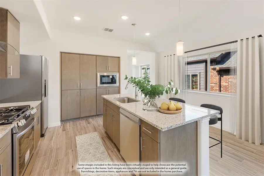 Furnished interior view inside a new home in Bear Creek Elements, Lavon (Image 7).