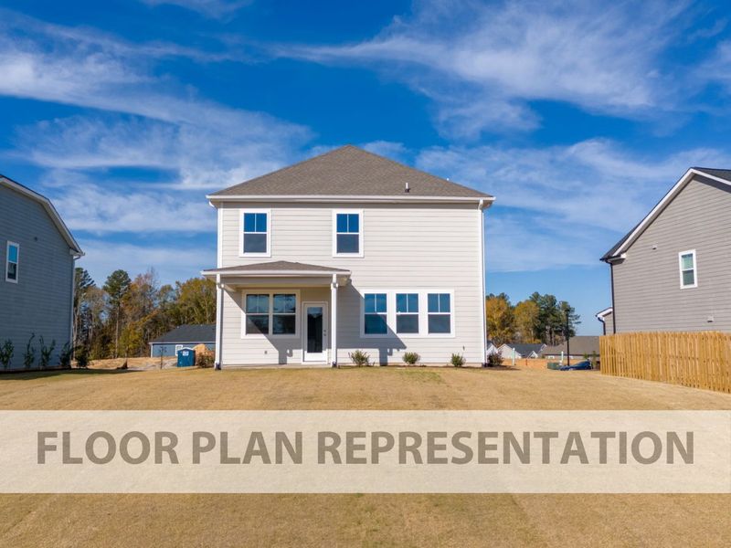 Back Exterior Floorplan Representation Photo | The 2078 Plan