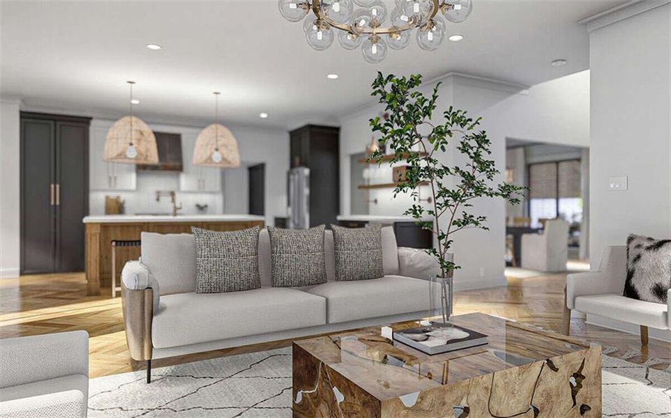 Furnished interior view inside a new home in , Marietta (Image 10).