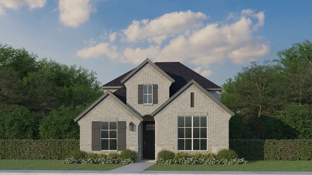 Plan 1454 Elevation E w/ Stone