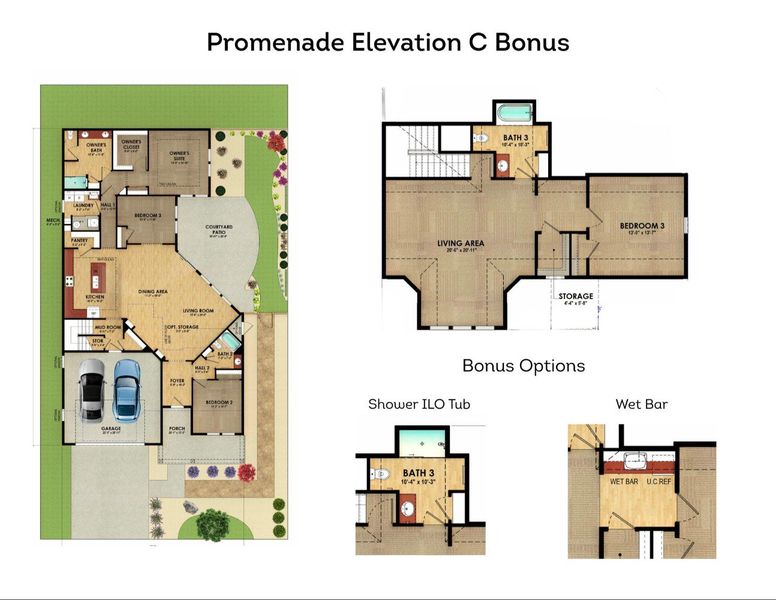 2D floor plan layout for the Promenade by Epcon Communities in Chipeta Hollows, Grand Junction, CO (Image 30).