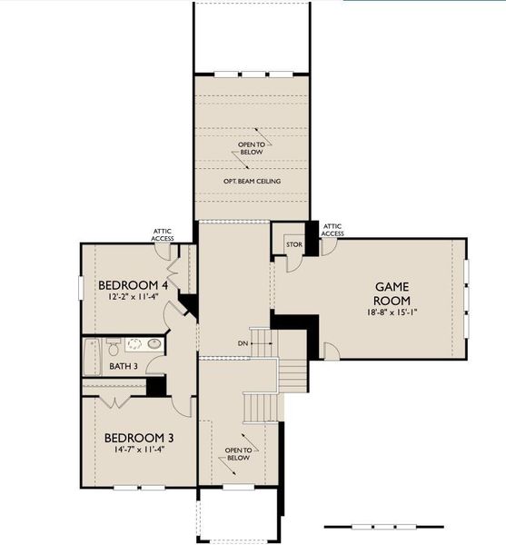 2D floor plan layout of this home in Wildrye, Waller, TX (Image 3).