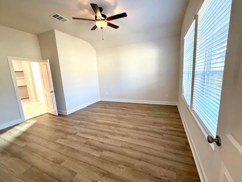 Vinyl plank floors at Master Bedroom