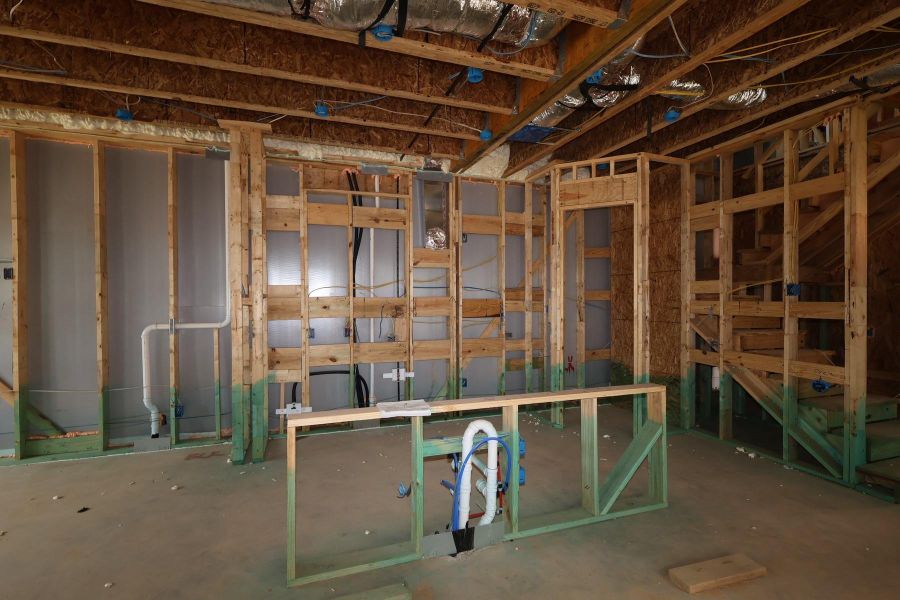In-progress construction of a new home in Jubilee - Cottages Row Collection, Hockley, TX (Image 7).