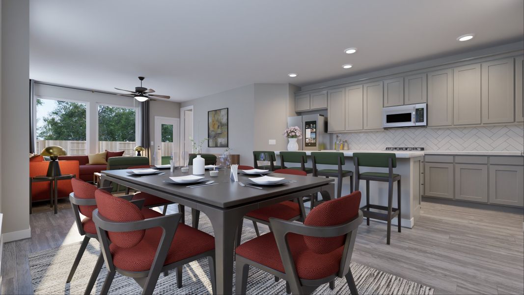 Representative furnished interior of a home built from the Driftwood by Tricoast Homes in Sunterra 40, Katy (Image 9). Representative furnished interior of a home built from the Driftwood by Tricoast Homes in Sunterra 40, Katy (Image 9).