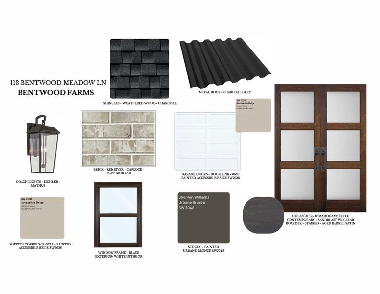 Sample of building materials used in homes in Bentwood Farms, Montgomery (Image 3).