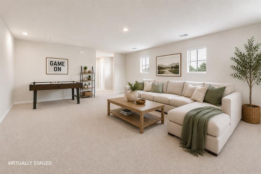 Game room - virtually staged