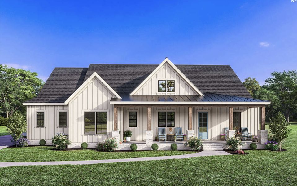 Representative exterior photo of a completed home built from the Anna by Zeal Home Builders in Patti Lynn Hills, Paradise, TX (Image 1). Representative exterior photo of a completed home built from the Anna by Zeal Home Builders in Patti Lynn Hills, Paradise, TX (Image 1).