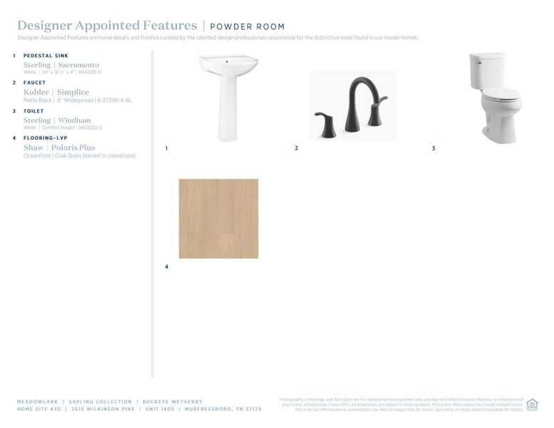 Sample of building materials used in homes in Meadowlark, Murfreesboro (Image 10).