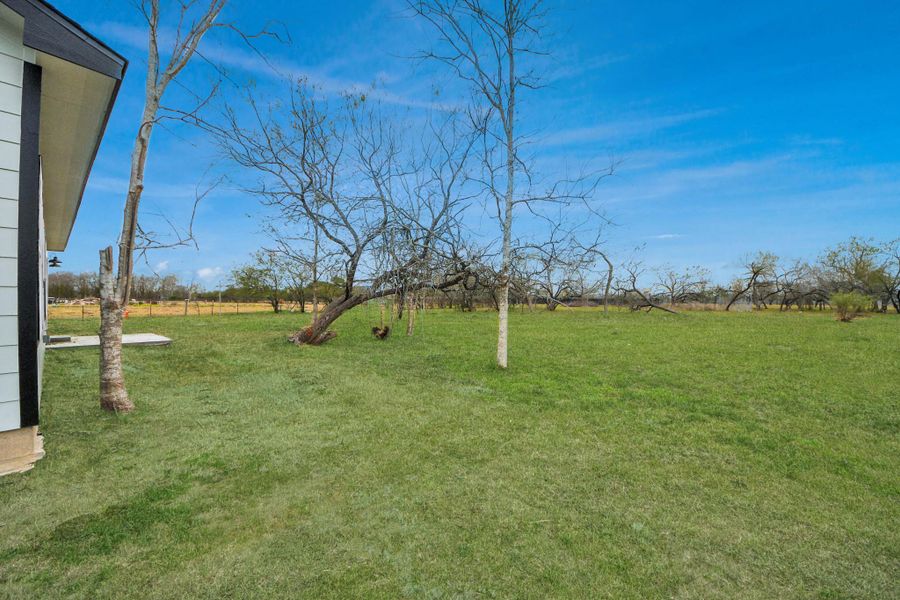 right side of home view to the back yard