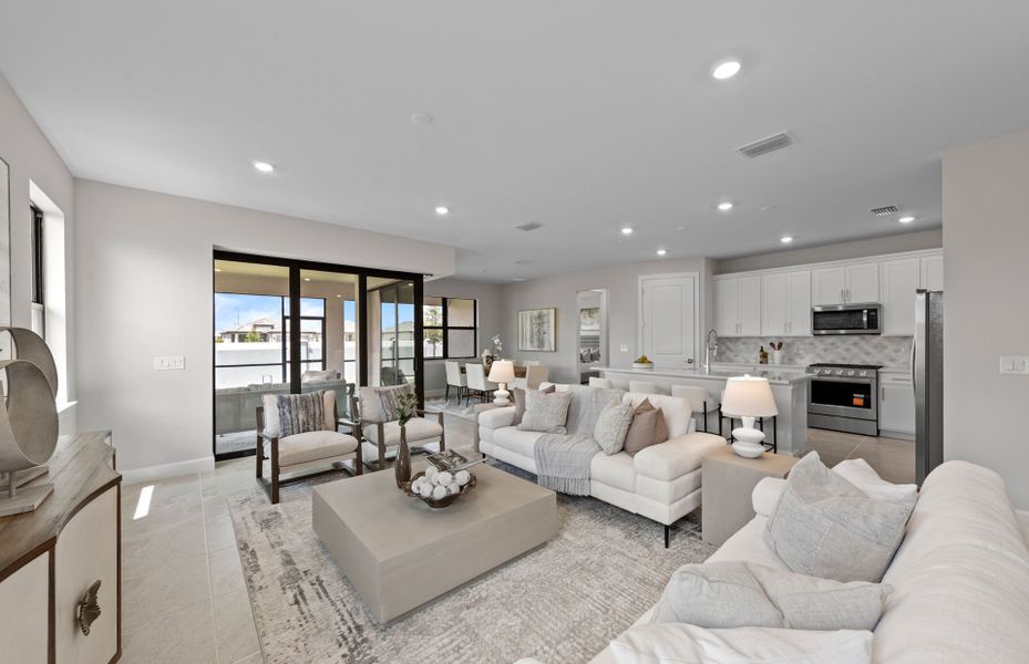 Furnished interior view inside a new home in Arbor Oaks, North Port (Image 9). Furnished interior view inside a new home in Arbor Oaks, North Port (Image 9).