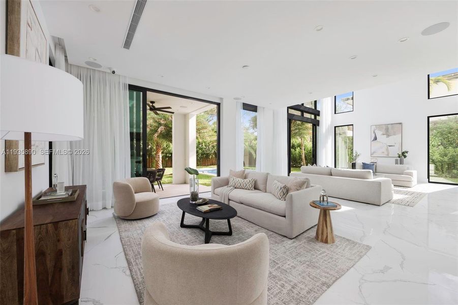 Furnished interior view inside a new home in , South Miami (Image 53).