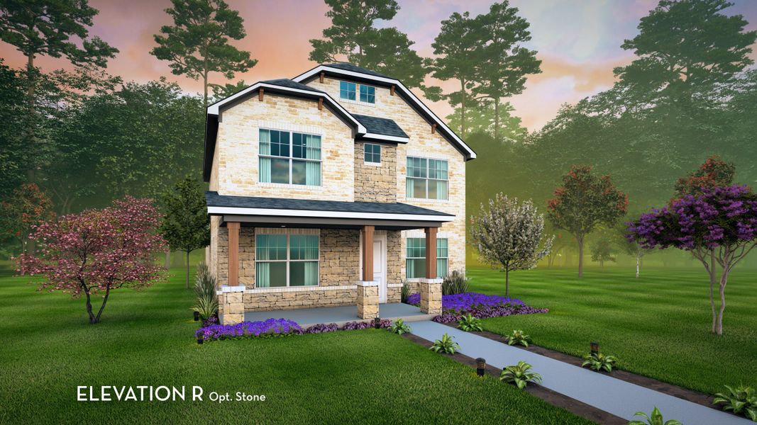 Representative exterior photo of a completed home built from the Diamond by CastleRock Communities in Infinity Square, Kyle, TX (Image 19). Representative exterior photo of a completed home built from the Diamond by CastleRock Communities in Infinity Square, Kyle, TX (Image 19).