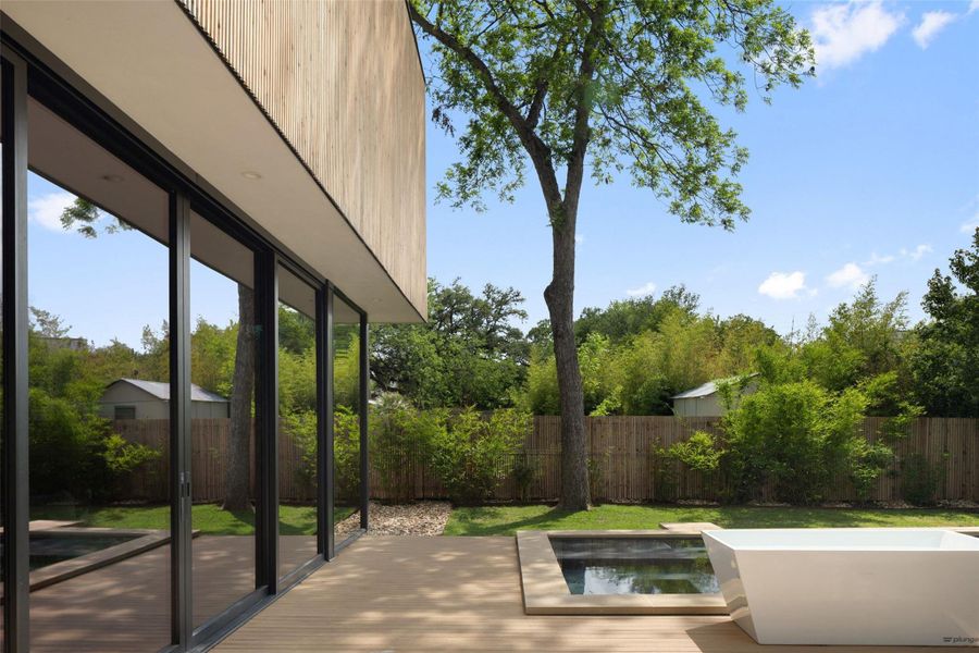 Exterior details and patio area of a home in , Austin (Image 25).