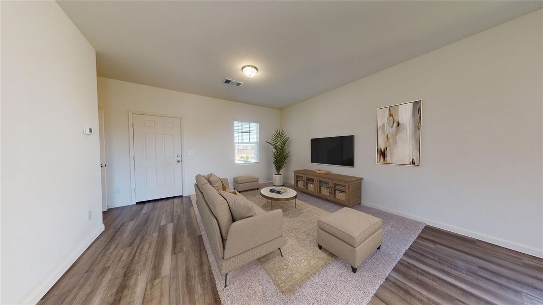 Furnished interior view inside a new home in Cottonwood Creek, San Marcos (Image 4). Furnished interior view inside a new home in Cottonwood Creek, San Marcos (Image 4).