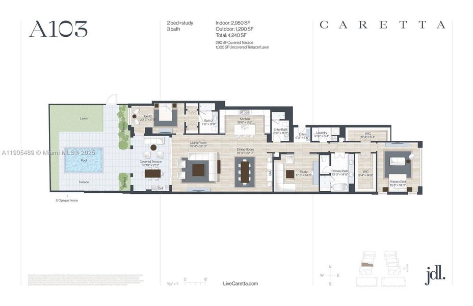 2D floor plan layout of this home in , Juno Beach, FL (Image 4). 2D floor plan layout of this home in , Juno Beach, FL (Image 4).