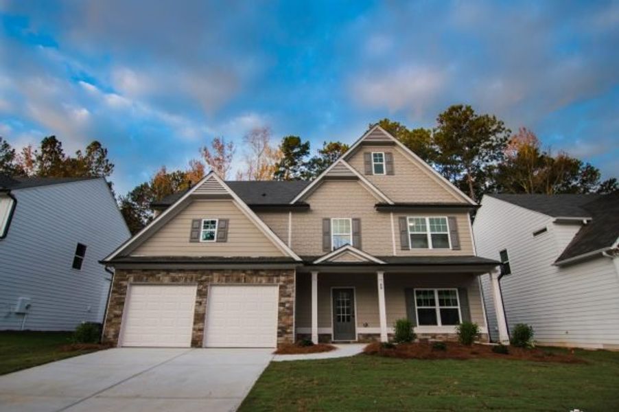 Representative exterior photo of a completed home built from the Reynolds by Piedmont Residential in Hampton Ridge, Jefferson, GA (Image 17).