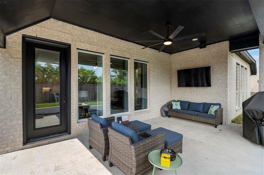 Another view of the patio