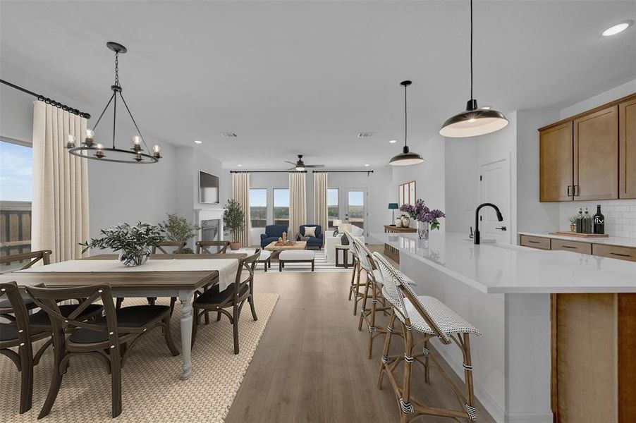 Furnished interior view inside a new home in Aspire at Reunion, Newark (Image 11).