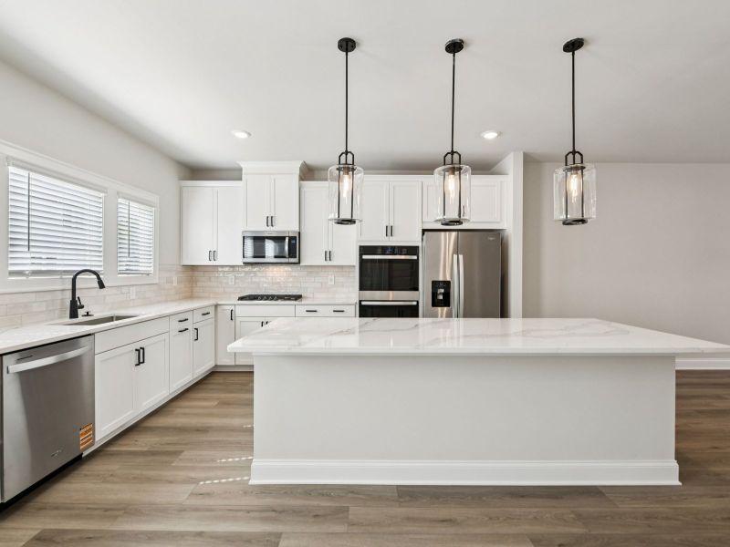 The Leighton floorplan with the Upscale Rustic Linen interior package.