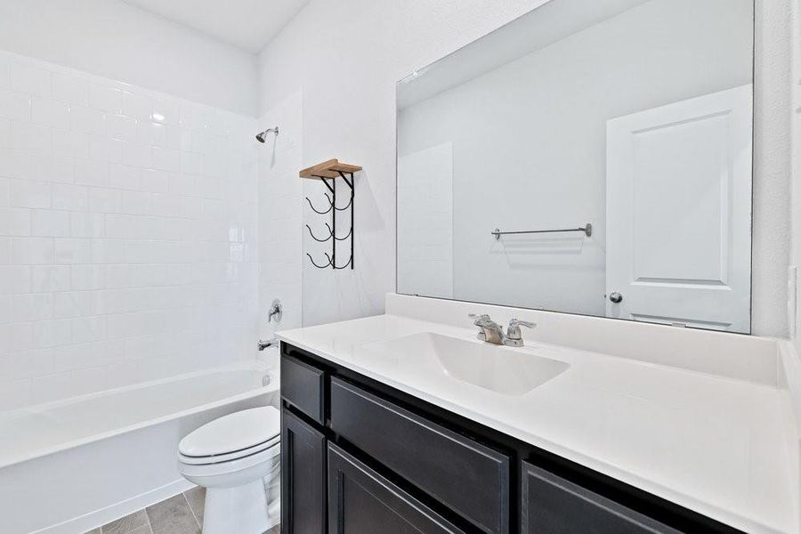 Guest bathroom with one sink, towel holder. Guest bathroom with one sink, towel holder.