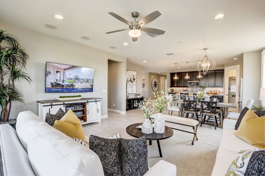 Furnished interior view inside a new home in Castillo at Anderson Parc, Buckeye (Image 19). Furnished interior view inside a new home in Castillo at Anderson Parc, Buckeye (Image 19).