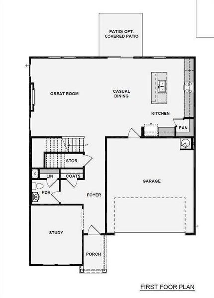 2D floor plan layout of this home in Reserve at Gum Springs, Jefferson, GA (Image 5).