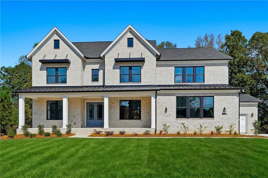 Front exterior of a new home in , Cumming, GA, highlighting curb appeal (Image 27).