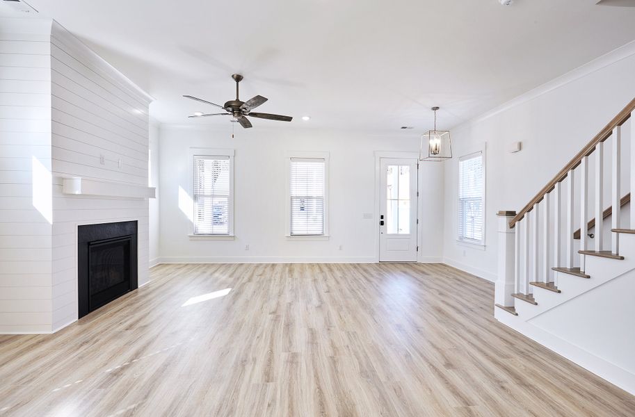 Representative unfurnished interior of a home built from the Bluffton by Homes by Dickerson in Nexton, Summerville (Image 13). Representative unfurnished interior of a home built from the Bluffton by Homes by Dickerson in Nexton, Summerville (Image 13).