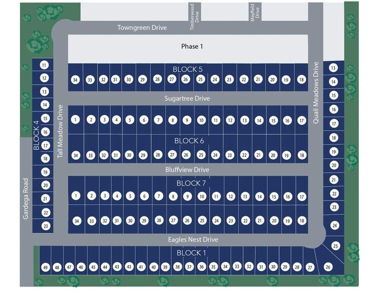 Villages of Mayfield Lot Map Villages of Mayfield Lot Map