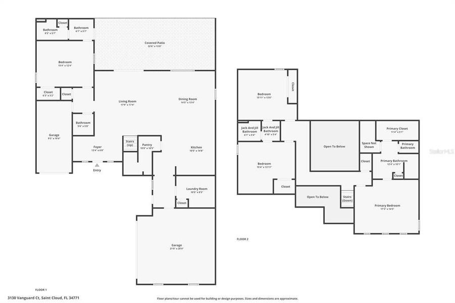 2D floor plan layout of this home in , St. Cloud, FL (Image 3).